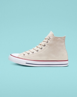 Converse Chuck Taylor All Star Férfi Magasszárú Bézs/Fehér | RZFQLUY-HU